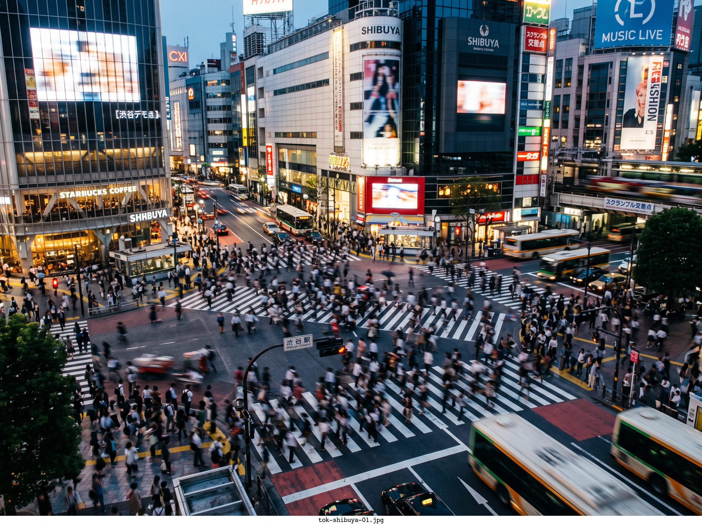 TOK-SHIBUYA-01 · crossing at speed, blurred crowd — 4:3, 1600×1200